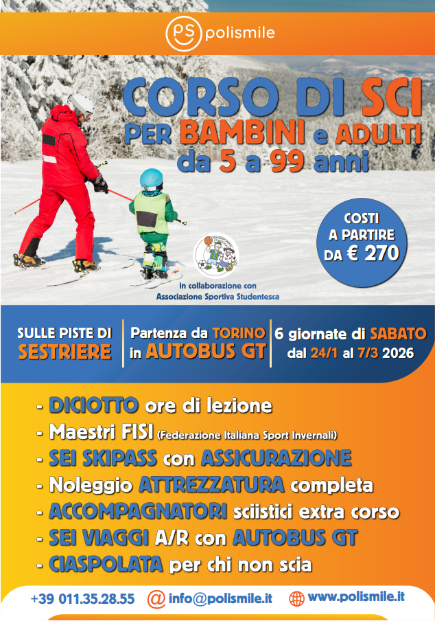 Corsi di sci per adulti e bambini - Polismile