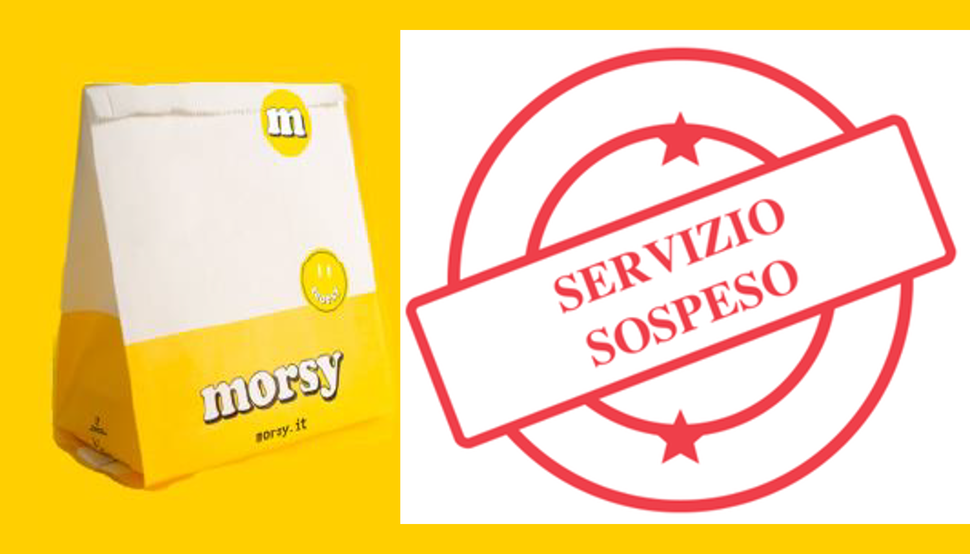 Sospensione servizio consegna pasti MORSY