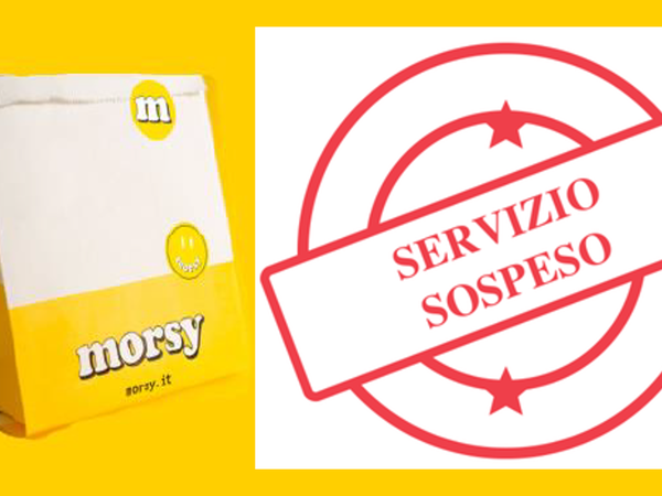 Sospensione servizio consegna pasti MORSY